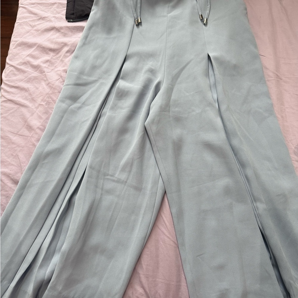 Prich Women's Light Blue Wide Leg Jumpsuit